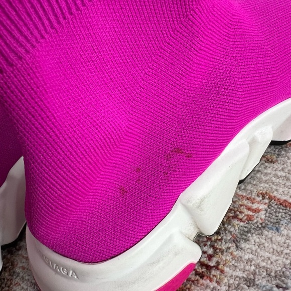 Balenciaga Womens Speed sneakers - RARE Fuchsia Color LIKE NEW SZ 9 - Picture 6 of 7